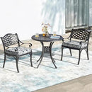 LVTXIII Patio Chair Cushions 22"x22"x3", Water-Repellent Outdoor Seat Cushions for Patio Furniture, Square Chair Pads with Ties for Home Garden Decoration, Set of 2, Damask Lapis by GreenHaven Gardens