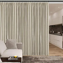 100% Blackout Linen Textured Drapes for Bedroom Pinch Pleated Curtains for Track System Portable Drapery for Sliding Glass Door/Storage/Space Room Divider, 70" Wx96 L, 1 PC, Beige by CozyNest Decor
