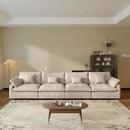 JACH Sectional Couches for Living Room, 4 Seater Cloud Sectional Couch with Deep Seat, Down Filled Modular Sofa, Covers Removeable & Washable, Sofas Furniture for Living Room, Khaki by CozyNest Decor