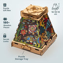 iDventure Cluepuzzle Pyramid of The Sun | Puzzle Box with Jigsaw Puzzle | Escape Room Game | Treasure Box | 3D Wooden Puzzle | Sequential Puzzles Puzzle Box Adults and 10+ | Money Gift Box by TinyTreasures Baby Boutique