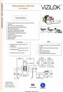 ADA Door Lock with Indicator in Polished Chrome - Left-Handed