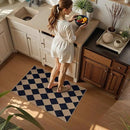 Lahome Checkered Easy Jute Kitchen Rug, 2x3 Indoor Door Mat Small Neutral Area Rug, Farmhouse Diamond Non Slip Non Shedding Lightweight Floor Carpet for Entry Porch by CozyNest Decor