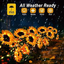 Flumy 2 Pack Solar Firefly Lights + 3 Pack Sunflowers Lights for Yard, Patio, Pathway, Lawn, Walkway, Camping, Pool by GreenHaven Gardens