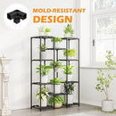 Bamworld Black Plant Stand Indoor Bamboo Hanging Plants Shelf for Multiple Plants Tall Large Holder for Living Room, Patio, Balcony, Garden by GreenHaven Gardens