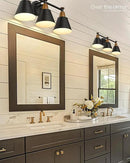 FEMILA Black Bathroom Light Fixtures, 3-Light Bathroom Vanity Lights Over Mirror with Hammered Metal Shade, Modern Wall Lamp for Kitchen Bedroom Living Room,4FG59B-3W BK by CozyNest Decor