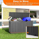 75 Gallon Resin Deck Box, Lockable Patio Outdoor Storage Box for Furniture, Garden Tools and Tools Storage, Waterproof Outside Storage Boxes - Black by CozyNest Decor
