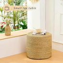 Handwoven Ottoman Pouf, Natural Seagrass Footstool, Round Braided Outdoor Seat with Sturdy Frame, Boho Accent Stool for Patio, Balcony, or Garden (Seagrass) by CozyNest Decor