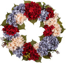 Fall Wreaths for Front Door, 24 inch Autumn Wreath with Hydrangeas Berries Large Fall Door Wreath Artificial Hydrangea Flowers Wreaths Autumn Decorations for Farmhouse Thanksgiving Harvest Door Wall by CozyNest Decor