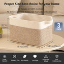 OIAHOMY 3 Pack Storage Baskets for Organizing, 13''X9.85''X8.7'' Storage Bins,Woven Basket with Handles, Toy Storage Bin,Stylish Room Decor Basket, white & Brown variegated by TinyTreasures Baby Boutique