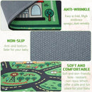 Kids Carpet Playmat Rug 4 x 6 ft Player Car Rug, City Life Traffic Road Map Mat Educational Game Area Mat for Toddler Children Playroom Classroom Bedroom(Green) by CozyNest Decor