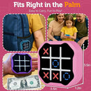 3 in 1 Electronic Tic Tac Toe Game, Handheld Digital Tic Tac Toe Bolt Game with Silent Mode, Portable Learing Toys Gift for Kids & Adults, Pink by TinyTreasures Baby Boutique