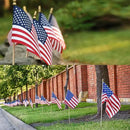 200pcs Small American Flags on Stick, Handheld 8 x 5.5 Inchs Mini American Flags with Kid-Safe Golden Spear Top, US Flags for 4th of July Decorations Outdoor, Independence Day Decorations by GreenHaven Gardens
