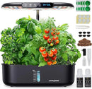 Ahopegarden Hydroponics Growing System kit Indoor Garden, 12 Pods Plant herb Garden with LCD Environmental Detection Germination Vegetable LED Growth Lamp, Hydroponics Grower Healthy Fresh Vegetables by GreenHaven Gardens