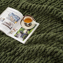 Ultra Soft Chunky Knit Blanket Throw -40x50 Hand Knitted Warm Chenille Throw Blanket, Home Decor Soft Thick Yarn Cable Knit Blanket Breathable Fleece Banket Christmas for Couch Bed Sofa Best GIF by CozyNest Decor
