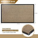 Yimobra Front Door Mat Outdoor Indoor Entrance, 100% Waterproof All-Season All Weather Doormat, Welcome Matt Outside Entry, Non Slip, Low Profile, Heavy Duty Patio Porch Floor Mats,47 x 32,Khaki by CozyNest Decor