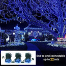 Brizled Blue Christmas Lights, 33ft 100 LED 5MM Wide Angle Christmas Tree Lights, 120V UL Certified Mini String Light Connectable Outdoor Waterproof Blue Light for Xmas Room Party Decor, Green Wire by TinyTreasures Baby Boutique