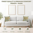 Charlotte Home Furnishings Decorative Tapestry Pillow Cover 19x19 in, Orange Tree Couch Throw Pillow Cover, French Country Square Cushion Cases for Living Room Home Decor, Soft Cotton Jacquard Woven by CozyNest Decor