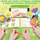 Crochet Kit for Beginners - 4PCS Flowers Complete Crochet Starter Kit with Step-by-Step Video Tutorials, Beginner Crochet Kits for Adults Kids Women, Flower Family Crocheting Set by TinyTreasures Baby Boutique