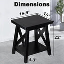 Black End Table, 2-Tier End Tables Living Room, Wood Side Table, Modern Side Table by CozyNest Decor