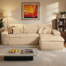 ovios 105” Modular Sectional Sofa with Thicken Seat Cushion, Cloud Couch with Deep Seat, Modern L-Shape Sofas Couches with Chaise,Upholstered Couches for Living Room Bedroom,Beige by CozyNest Decor