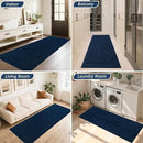 BEQHAUSE Dirt Trapper Door Mat 24" x 60", Doormat Non-Slip Entryway Rugs Washable, Dog Door Mat Stain Resistant and Absorbent Welcome Floor Mat for Front Back Door, Muddy Wet Shoes & Paws, Navy Blue by CozyNest Decor