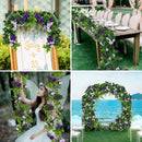 JUSTOYOU 2 Pack (15.8FT) Fake Rose Garland, Artificial Roses Vines Flower Garland Hanging Floral Vine Wedding Home Backdrop Party Arch Arrangement Decoration by GreenHaven Gardens
