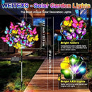 Solar Garden Lights Outdoor Waterproof Solar Lights 2 Pack with New Upgraded 72 LED 34 Butterfly Outdoor Solar Lights for Yard Outside Garden Pathway Decor Gifts for Womens Mother's Day by GreenHaven Gardens