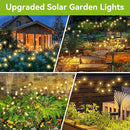 Solar Garden Lights Outdoor Waterproof, 6 Pack 48 LED Swaying Light Firefly Light Outdoor Decor Lights for Garden Gifts for Pathway Party Christmas Decoration, Warm White by CozyNest Decor