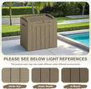 JUMMICO 31 Gallon Resin Deck Box Waterproof Indoor Outdoor Storage Boxes for Patio Furniture Cushions and Garden Tools (Light Brown, 31gallon-2 Packs) by CozyNest Decor