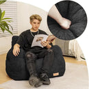 Bean Bag Chair with Filler, Bean Bag Sofa with Tufted Soft Stuffed Filling, Fluffy and Lazy Sofa, Comfy Cozy BeanBag Chairs with Memory Foam for Dorm, Apartment, Living Room (Black) by CozyNest Decor
