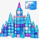 Ice Castle Magnetic Tiles-Sparkling Building Blocks, 3D Educational Toys for Kids, Construction STEM Toys for 3 4 5 6 7 8 Year Olds, Birthday Gift for Boys and Girls by TinyTreasures Baby Boutique
