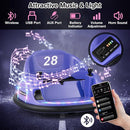 GLACER 12V Bumper Car, Electric Kids Bumper Car w/Parental Remote, 3-Speed, 360°Spin, Music, LED Light, Battery Ride on Bumper Car w/Dual Joysticks, Baby Bumper Car for Toddlers 18 Months+ (Purple) by TinyTreasures Baby Boutique