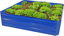 Sunnydaze Galvanized Raised Garden Bed - Metal Raised Bed for Gardening - Outdoor Planter Box for Flowers, Plants, and Vegetables - Blue - 12” H Square by GreenHaven Gardens