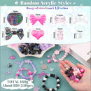Assorted 180-240PCS Acrylic Beads for Bracelet Making,Flower Bow Butterfly Candy GummyBear Kawaii Aesthetic Bracelet Charms, Cute Beads for Jewelry Making Necklace Keychain Phone Charms DIY by TinyTreasures Baby Boutique