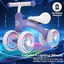 Baby Balance Bike Toys for 12-36 Months Kids Toy Boy and Girls Gifts Toddler Best First Birthday Gift Children Walker No Pedal Infant 4 Wheels Bicycle (Colorful, Purple-Light) by TinyTreasures Baby Boutique