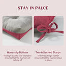 puredown® Chair Cushions for Dining Chairs, Tufted Memory Foam Chair Pads with Non-Slip Backing, Kitchen Seat Cushions with Ties, Washable Pads Set of 4, 15.5" x 15.5" x 4", Wine by CozyNest Decor
