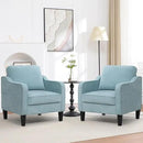 Accent Chair for Living Room, Mid Century Modern Reading Chair for Bedroom, Upholstered Armchair with Side Pockets, Comfy Single Sofa Side Chair for Office, Apartment, Small Room, Teal Green by CozyNest Decor