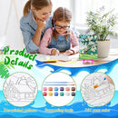 Blosssound 10 Set Pre Printed Canvas Pre Drawn Canvas Painting with Easel Kits 5" x 7" Outline Painting Panels for Beginners, DIY Craft Project, Party Favor, Home Decors(Four Seasons) by TinyTreasures Baby Boutique