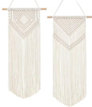 Dahey 2 Pcs Macrame Wall Hanging Woven Tapestry Wall Art Decor - Beautiful for Boho Home Decor, Apartment, Nursery, Party Decorations, 26" L×13" W, Medium by CozyNest Decor