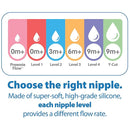 Dr. Brown's Natural Flow Anti-Colic Options+ Narrow Baby Bottle, 2 oz/60 mL, with Preemie Flow Nipple, 0m+, 4 Pack by TinyTreasures Baby Boutique