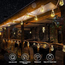 Solar Outdoor String Lights, 20Ft Vintage Rope Hemp Solar Patio Lights, Waterproof Warm White Solar Powered String Lights With 8 Modes 16 Shatterproof Bulbs for Garden Fence Stairs Balcony Café Bistro by GreenHaven Gardens