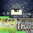 Peasur Solar Lights Outdoor Motion Sensor, 140 LED Solar Powered Fence Light Waterproof, 3 Modes Security Wall Lighting for Outside Deck Yard by GreenHaven Gardens