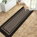 PURRUGS Dirt Trapping Door Mat 24" x 84", Non-Slip/Skid Machine Washable Entryway Rug, Shoes Scraper, Area Rug, Super Absorbent Welcome Mat for Muddy Wet Shoes and Paws, Grayish Brown & Coffee by CozyNest Decor
