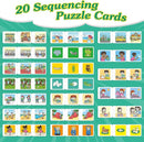 Sequencing Puzzle Cards,Sequence Board Game for Kids,Speech Therapy Materials for Autism,Storytelling,Social Skills,Sentence Building,Toddler Puzzles,Learning Activities,Classroom &Homeschool by TinyTreasures Baby Boutique