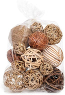 ANDALUCA Decorative Balls & Orbs Gold Natural Bag Bowl Filler Home Decor (Gold) by CozyNest Decor