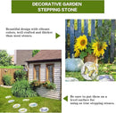 Sungmor 3PC Pretty Garden Stepping Stones, 9.8" Large Concrete Decorative Stones with Beautiful Pattern, Unique Outdoor Lawn Accents, Yard Walkway Flower Bed Wall Shelf Welcome Friends Decorations by CozyNest Decor