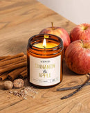 AOOVOO Apple Cinnamon Candles - 9 oz Scented Candles, Aromatherapy Candle, Soy Candle for Home Scented by CozyNest Decor