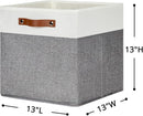 HNZIGE Foldable Storage Bins 13x13 Storage Cubes Set of 4 Fabric Linen Storage Baskets for Shelves Drawer with Handles Organizer for Shelves Toy Nursery Closet Bedroom by TinyTreasures Baby Boutique