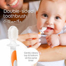 Cherish Baby Care Baby Toothbrush & Toddler Toothbrush Set (0-2 Years) - BPA-Free & Safety-Tested, 2023 Award Winner, Food-Grade Silicone (Orange) by TinyTreasures Baby Boutique