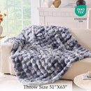 BENVWE Fluffy Faux Fur Throw Blanket for Couch - Soft, Plush, Thick, Cozy, Fuzzy Luxury Minky Bubble Blanket for Home Living Room Decor, Gifts for Women, Tie-dye Light Grey, 51" x 63", 1100GSM by CozyNest Decor